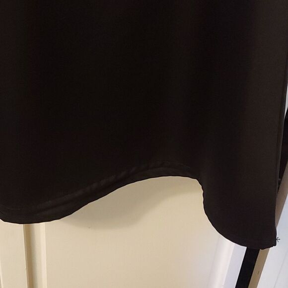 Black lightweight boho dress tunic short-sleeved little black dress size… - Picture 7 of 8